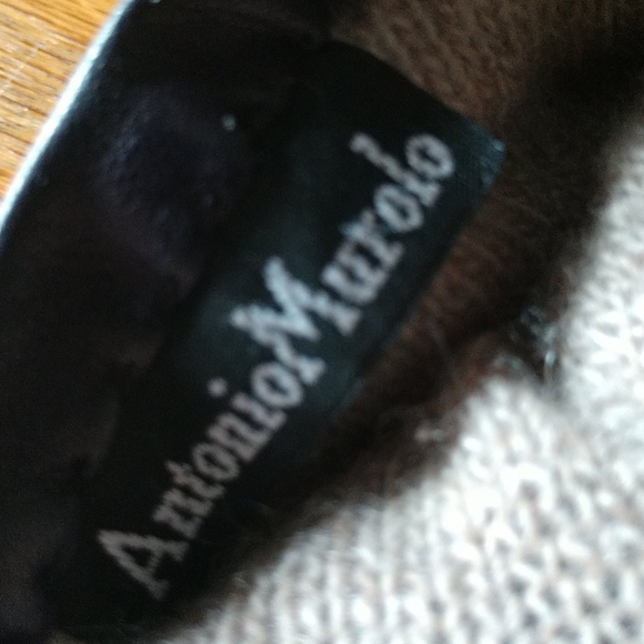 #3 CASHMERE & Deep WINE ITALIAN LEATHER DESIGNER Antonio Murolo NWT - Picture 6 of 8